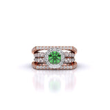 Ivana Jewels Rings Rose Gold / 14KT Emerald Aura Ring