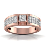 Ivana Jewels Rings Rose Gold / 14KT Fancy Princess Cut Diamond Men's Ring