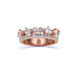 Ivana Jewels Rings Rose Gold / 14KT Fancy & Round Shape Diamonds Ladies Cocktail Ring