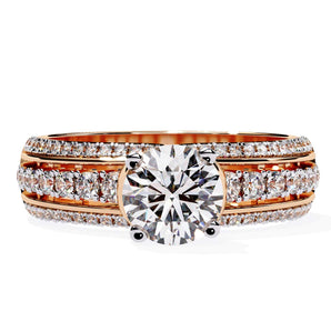Ivana Jewels Rings Rose Gold / 14KT Fine Diamond Ring with a Round Brilliant Cut Diamond