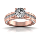 Ivana Jewels Rings Rose Gold / 14KT French Set Engagement Ring