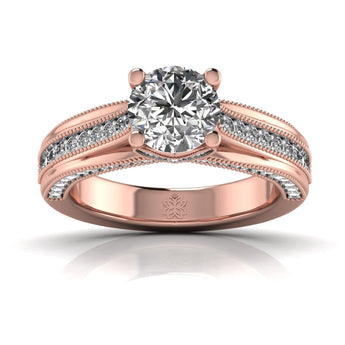 Ivana Jewels Rings Rose Gold / 14KT French Set Engagement Ring