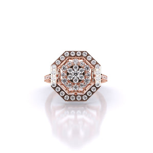 Ivana Jewels Rings Rose Gold / 14KT Gleaming Flower Ring