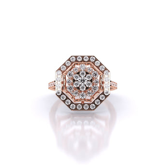 Ivana Jewels Rings Rose Gold / 14KT Gleaming Flower Ring