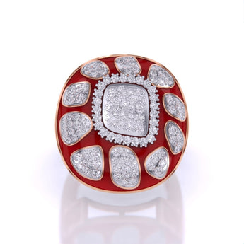 Ivana Jewels Rings Rose Gold / 14KT Gold & Diamond Traditional Cocktail Ring