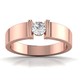 Ivana Jewels Rings Rose Gold / 14KT Golden Horizon Solitaire Men's Band