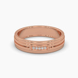 Ivana Jewels Rings Rose Gold / 14KT Groove Diamond Ring