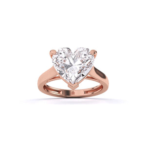 Ivana Jewels Rings Rose Gold / 14KT Heart Shape Solitaire Ring