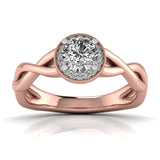 Ivana Jewels Rings Rose Gold / 14KT Infinity Halo Engagement Ring