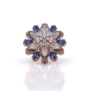 Ivana Jewels Rings Rose Gold / 14KT Majestic Sapphire Ring