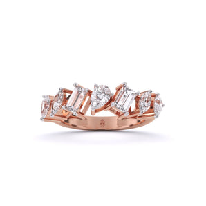 Ivana Jewels Rings Rose Gold / 14KT Mixed Fancy Diamonds Ring For Her
