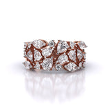 Ivana Jewels Rings Rose Gold / 14KT Multi Shape Diamond Cascade Ring