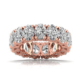 Ivana Jewels Rings Rose Gold / 14KT Oval Diamond Channel Setting Eternal Ring