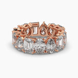 Ivana Jewels Rings Rose Gold / 14KT Pear, Emerald & Oval Shape Diamonds Band Ring