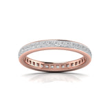 Ivana Jewels Rings Rose Gold / 14KT Princess Cut Diamonds Eternity Ring