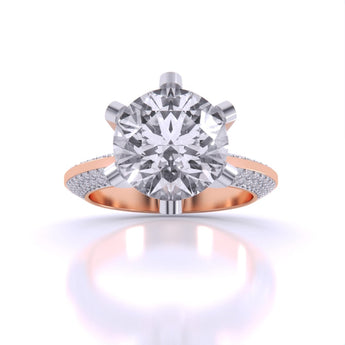 Ivana Jewels Rings Rose Gold / 14KT Radiant Accents Diamond Ring