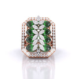 Ivana Jewels Rings Rose Gold / 14KT Rectangle Emerald Ring