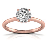 Ivana Jewels Rings Rose Gold / 14KT Round Cut Solitaire Diamond Crush Ring
