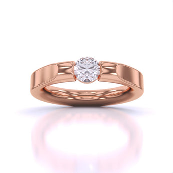 Ivana Jewels Rings Rose Gold / 14KT Solitaire Diamond Ring