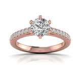Ivana Jewels Rings Rose Gold / 14KT Sparkle Round Cut Diamond Ring
