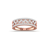 Ivana Jewels Rings Rose Gold / 14KT Sparkling Platinum Diamond Eternity Band