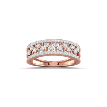 Ivana Jewels Rings Rose Gold / 14KT Sparkling Platinum Diamond Eternity Band
