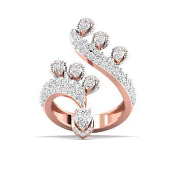 Ivana Jewels Rings Rose Gold / 14KT Spiral Diamond Ring