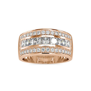 Ivana Jewels Rings Rose Gold / 14KT Stacked Diamond Ring