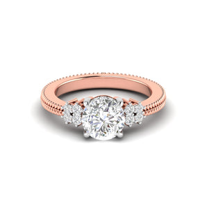 Ivana Jewels Rings Rose Gold / 14KT Three Stone Gold Engagement Ring