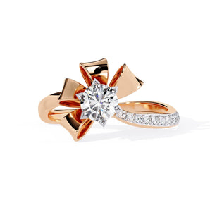 Ivana Jewels Rings Rose Gold / 14KT Tied Bow Diamond Ring