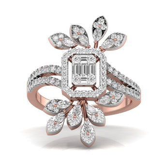 Ivana Jewels Rings Rose Gold / 14KT TRIO Cocktail Ring For Her