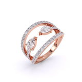Ivana Jewels Rings Rose Gold / 14KT Twilight Leaf Cocktail Ring