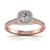 Ivana Jewels Rings Rose Gold / 14KT Twisted Cathedral Style SolitaireÂ Ring
