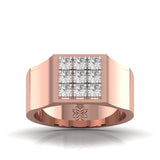 Ivana Jewels Rings Rose Gold / 14KT Urban Diamond Grid Ring