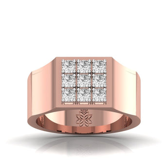 Ivana Jewels Rings Rose Gold / 14KT Urban Diamond Grid Ring