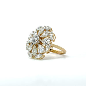 Ivana Jewels Rings Round & Fancy Cut Diamonds Blossoming Beauty Ring