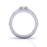 Ivana Jewels Rings Scalloped Engagement Ring & Wedding Band