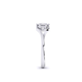Ivana Jewels Rings Simplicity Curve Solitaire Ring