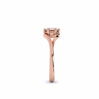 Ivana Jewels Rings Simplicity Curve Solitaire Ring