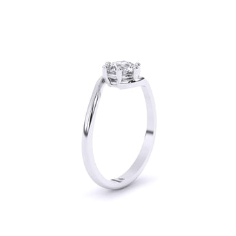 Ivana Jewels Rings Simplicity Curve Solitaire Ring