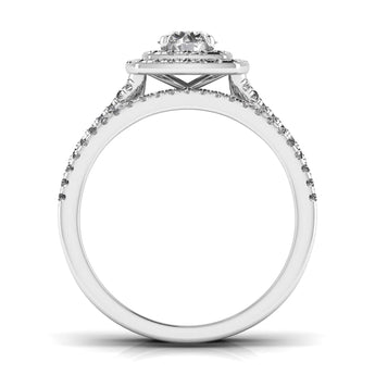 Ivana Jewels Rings Solitaire Halo Band Ring