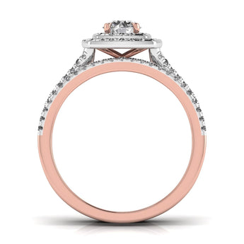 Ivana Jewels Rings Solitaire Halo Band Ring