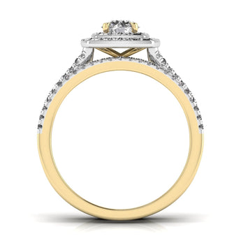 Ivana Jewels Rings Solitaire Halo Band Ring