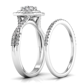 Ivana Jewels Rings Solitaire Halo Band Ring