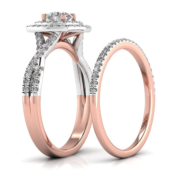 Ivana Jewels Rings Solitaire Halo Band Ring
