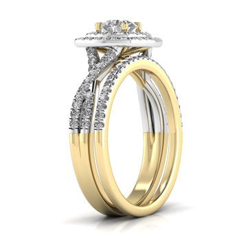 Ivana Jewels Rings Solitaire Halo Band Ring