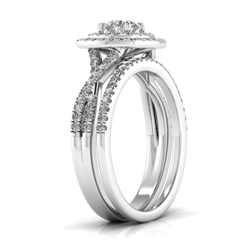 Ivana Jewels Rings Solitaire Halo Band Ring