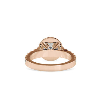 Ivana Jewels Rings Solitaire Halo Round Cut Diamond Engagement Ring