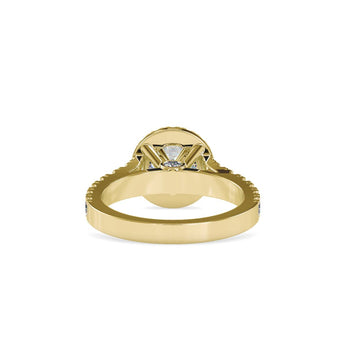 Ivana Jewels Rings Solitaire Halo Round Cut Diamond Engagement Ring
