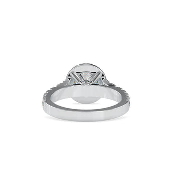Ivana Jewels Rings Solitaire Halo Round Cut Diamond Engagement Ring